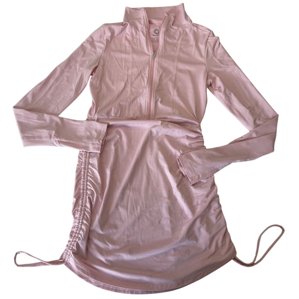 BloqUV SEASIDE Drawstring UPF 50 Dress Pink Thumbholes Athleisure Size Womens XS